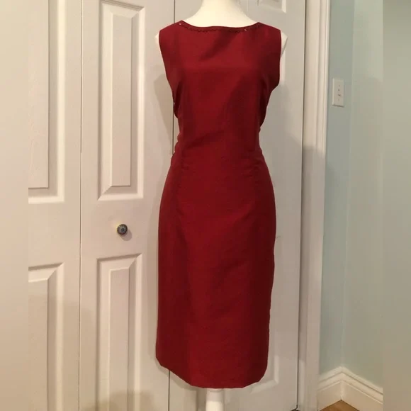 🌹Elegant Classic Red Sleeveless Dress - Picture 1 of 8